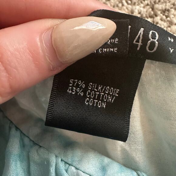 Lafayette 148 blue & white tie-dye loose top size M - Picture 7 of 12